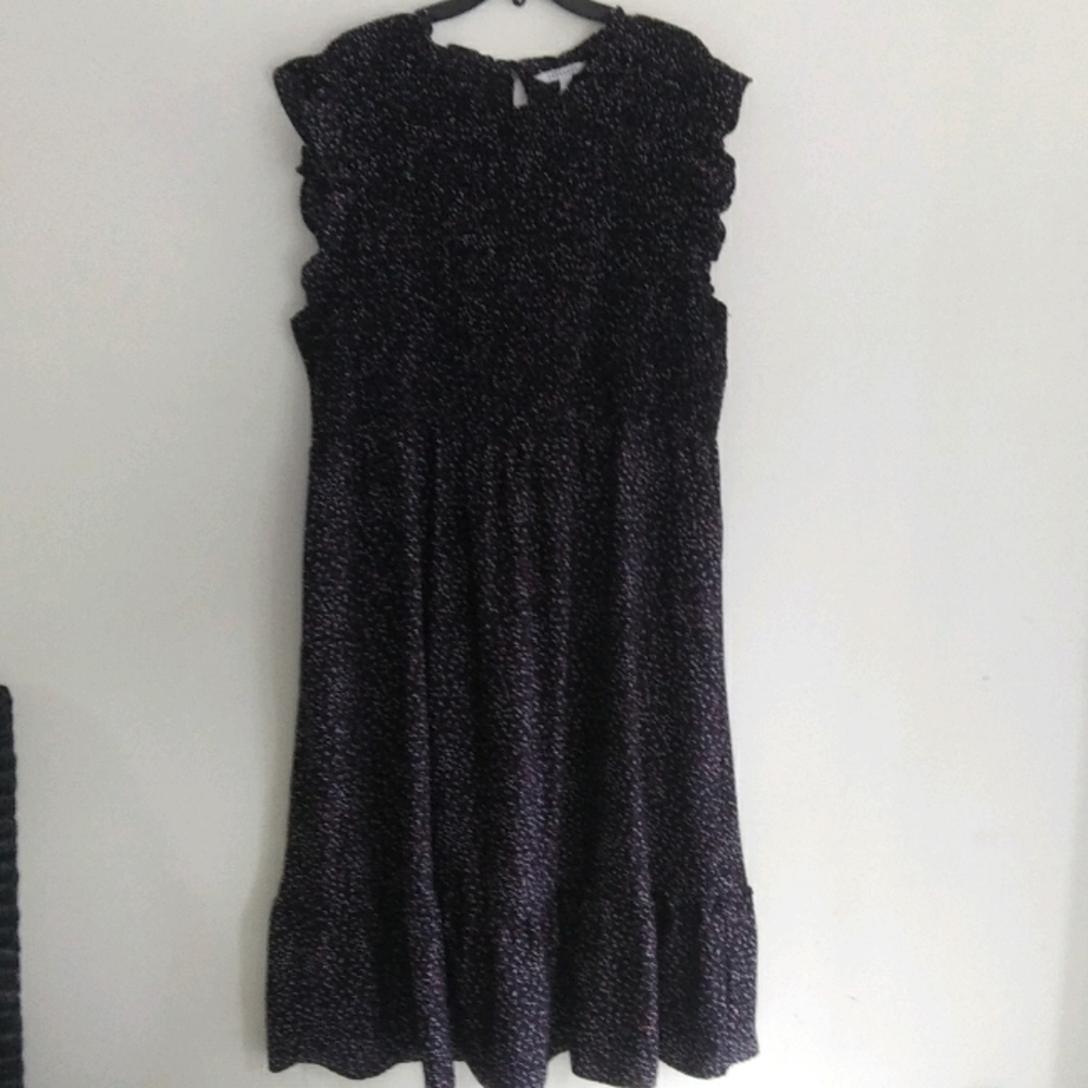 Long cap sleeve maxi dress POPSUGAR 3X EUC